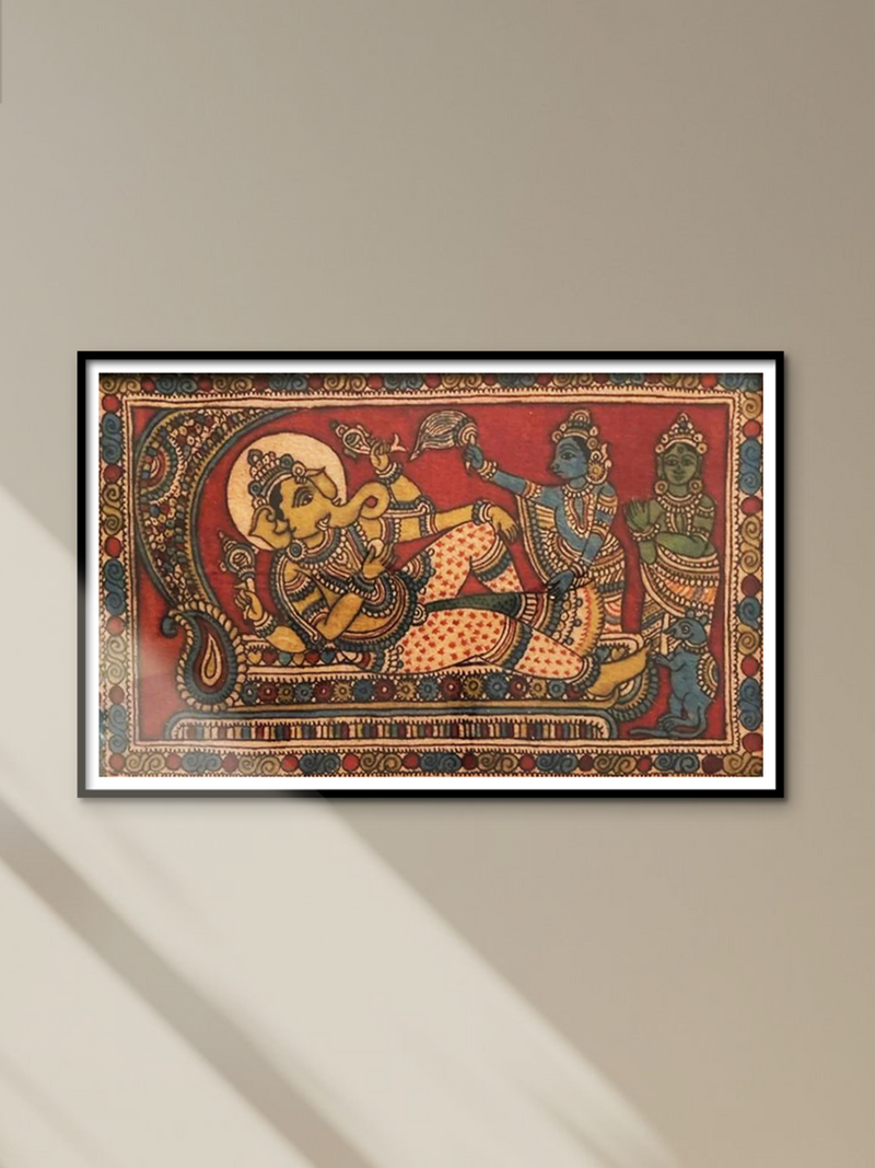 Vinayaka Seshapanpu Kalamkari Painting by Siva Reddy