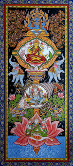 Buy Vishnu, Lakshmi, Ganesha and Saraswati In Pattachitra by Purusottam Swain