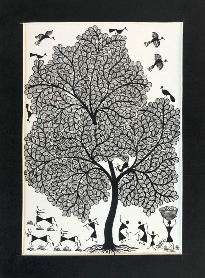 buy Warli Ecosystem, Warli Art by Dilip Bahotha