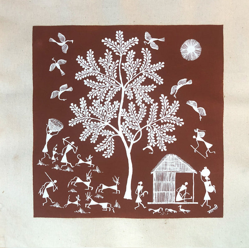 Warli Ecosystem, Warli Art by Dilip Bahotha