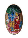 Buy Radha Krishna Kalighat Wooden Wall Plates 