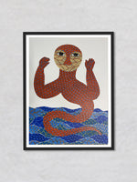 Water Spirit, Gond Painting by Venkat Shyam