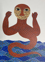 Water Spirit, Gond Painting by Venkat Shyam