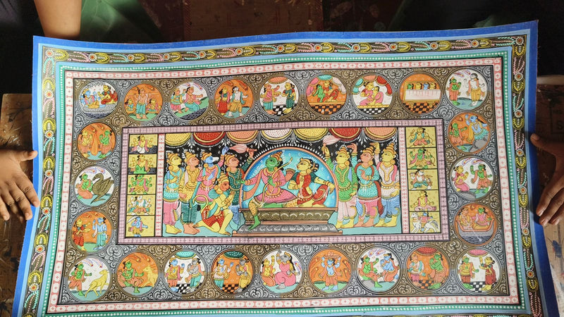 Ramayan Katha Pattachitra Painting by Apindra Swain