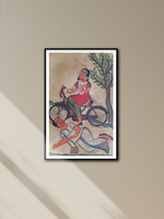 Shop Whimsical Cycling:Kalighat painting by  Hasir Chitrakar