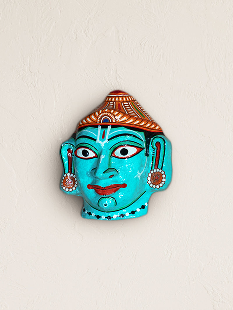 Buy Whimsical Wonder: The Paper Mache Ram's Face Paper Mache by Keshab Maharana