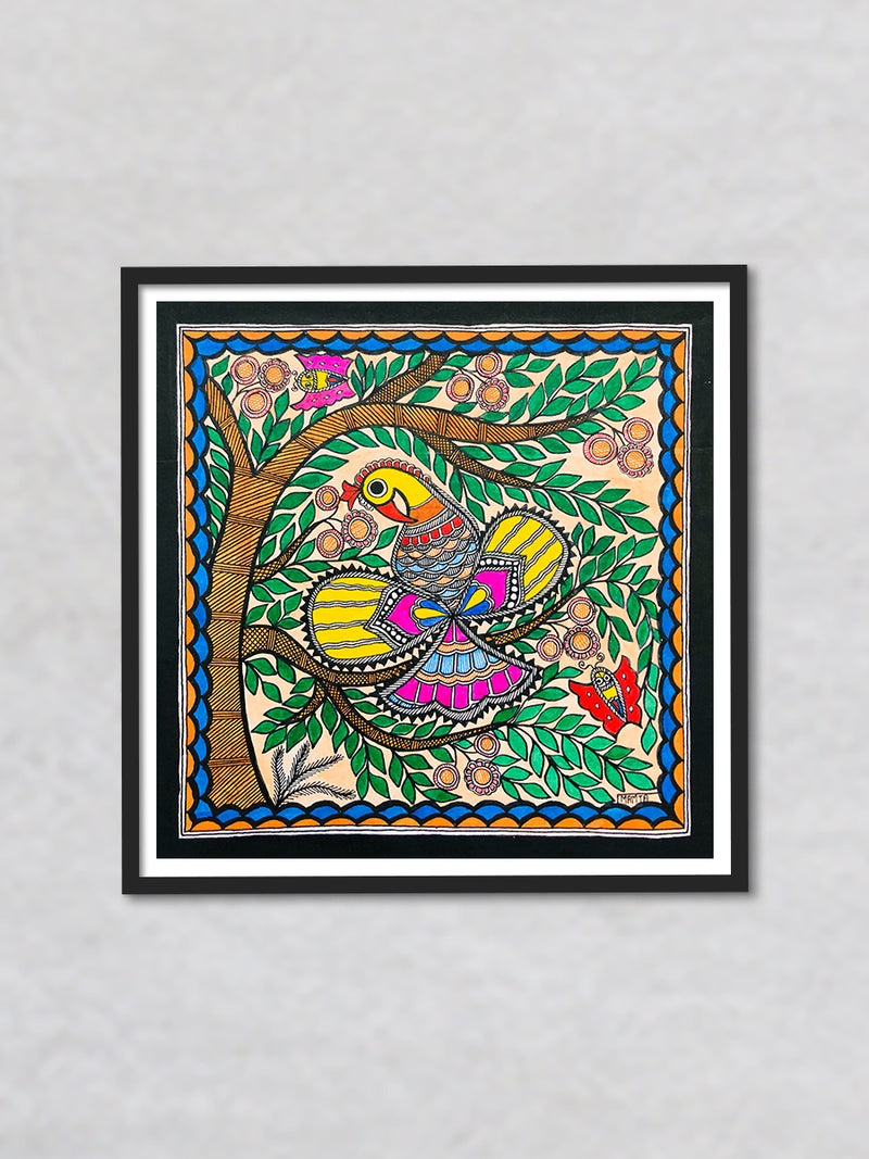 Whimsical whispers - Beauties of Madhubani, Madhubani Painting by Ambika Devi