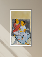 Whispers of Affection: A Kalighat Portrait by Uttam Chitrakar\