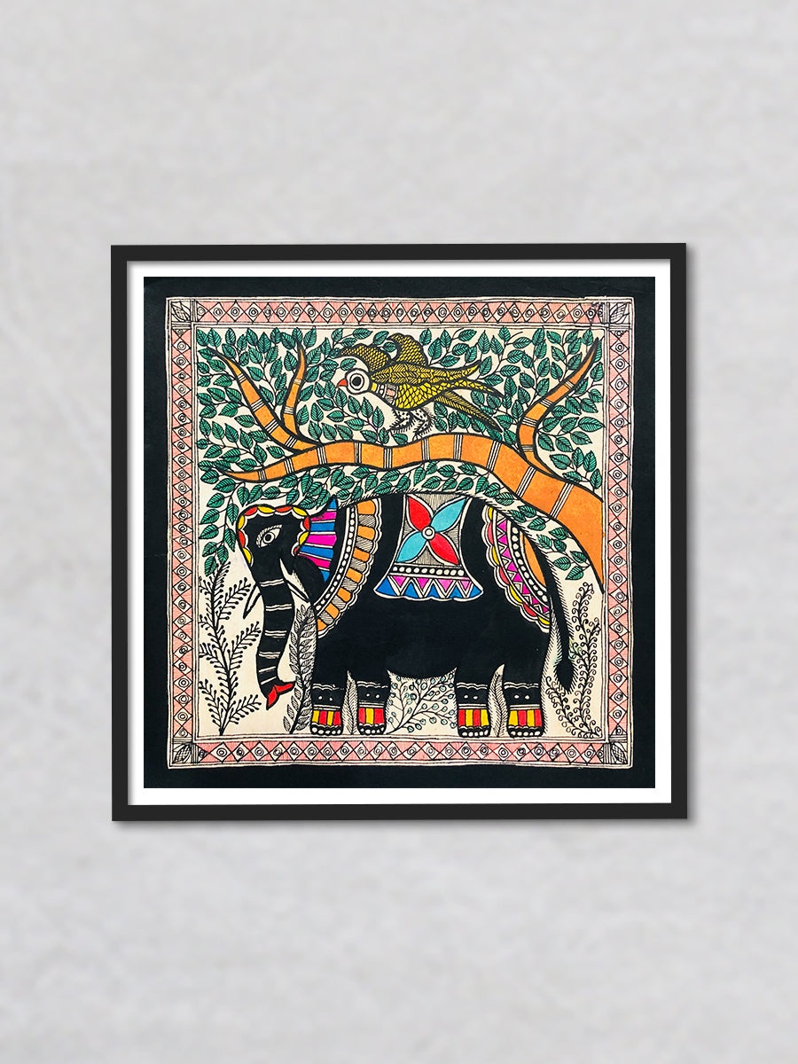 Whispers of Grove, Harmonious Madhubani Art