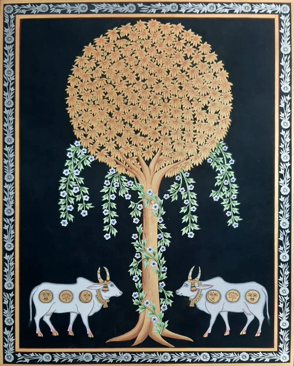 Order Cow under a tree pichwai art