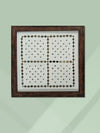 Shop White Chopad Mirror in Lippan/ Mudwork by Hafiz Mutva