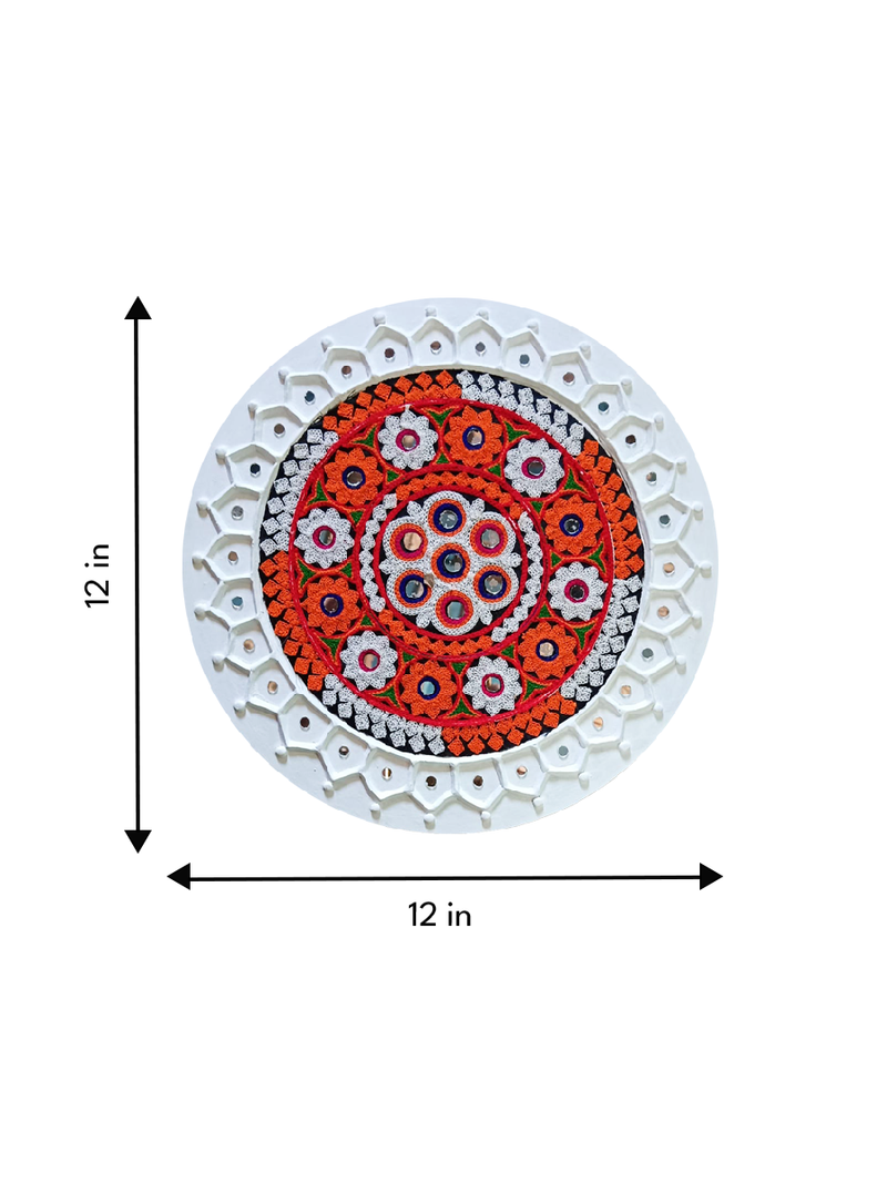 White Patchwork Lippan Kaam for sale