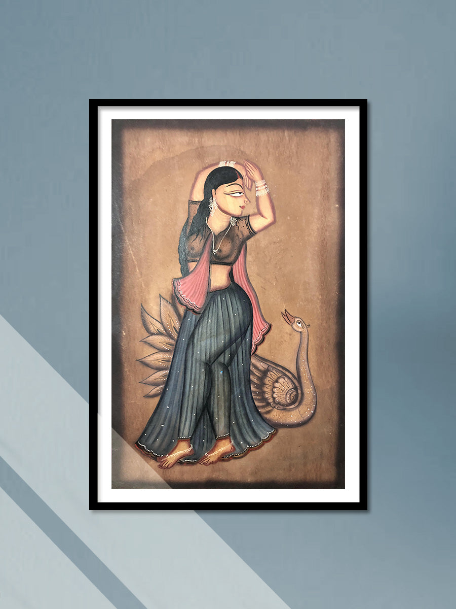 Shop Woman Dancing with a Swan in Kalighat by Uttam Chitrakar