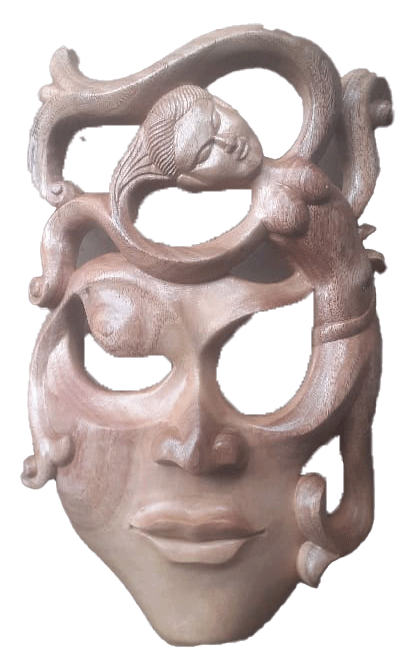 Buy Woman in Wooden Mask by Paramesh Sarkar