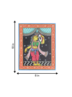 Woman playing drum in Pattachitra for sale