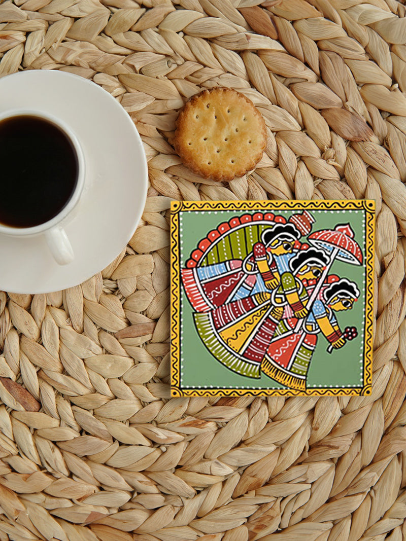 Buy Women depiction in Tikuli coaster art at memeraki.com