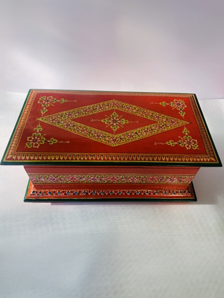 Wooden Ganjifa Vanity Box In teak wood by Sawant Bhonsle /  for sale / Diwali Home Decor / Ethnic Home Decor