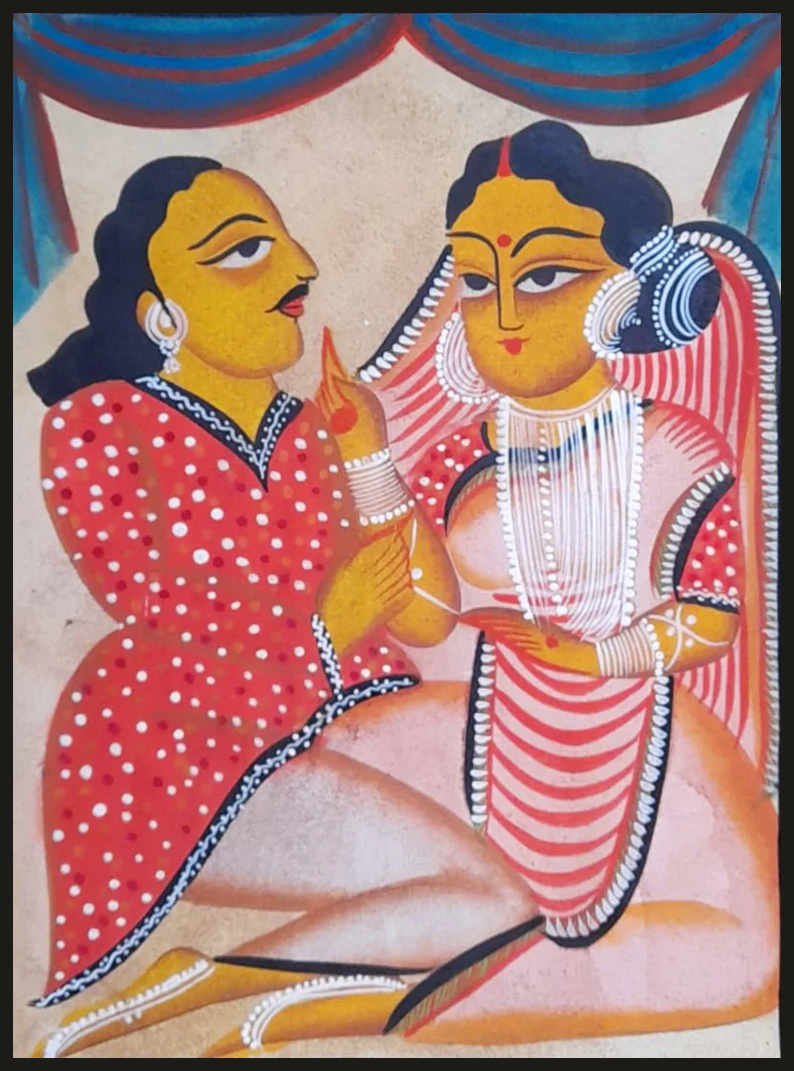 Words of Love: Uttam Chitrakar's Kalighat Portrait