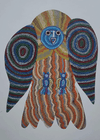 Buy A majestic owl Bhil art by Shersingh Bhabor