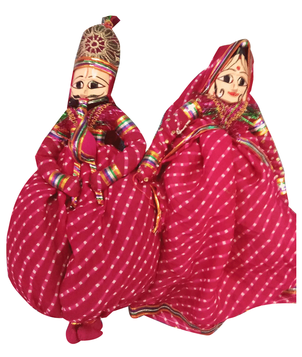 Buy Rajasthani couple  in Kathputli by local artisan