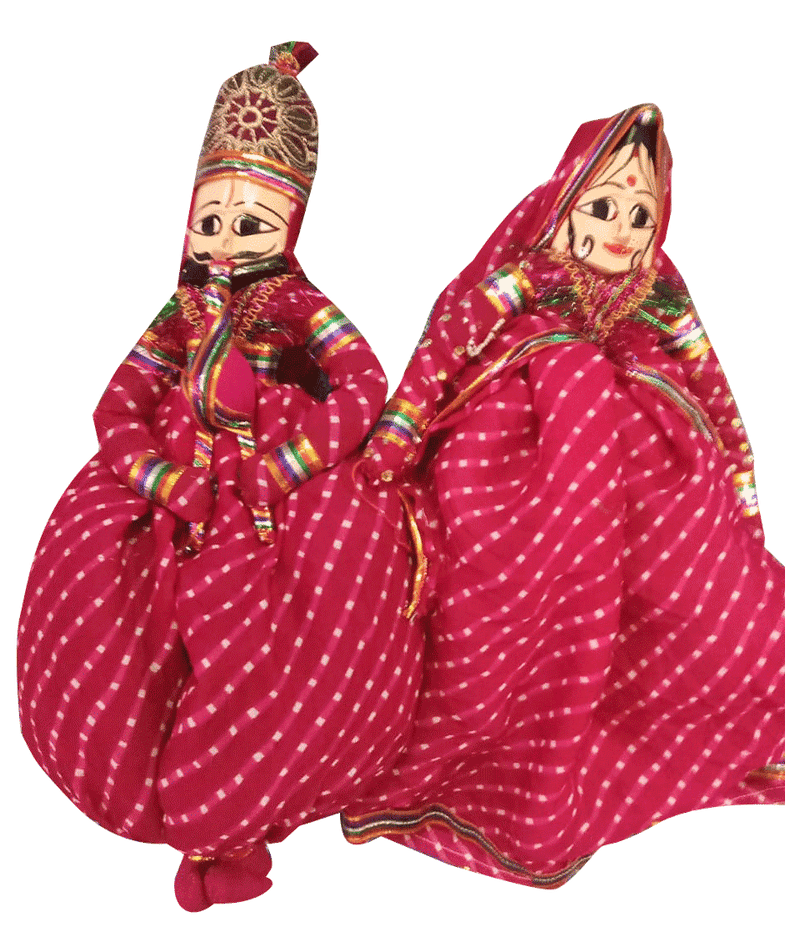 Buy Rajasthani couple  in Kathputli by local artisan