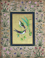 Buy Hummingbirds in Bloom in Mughal Miniature by Mohan Prajapati