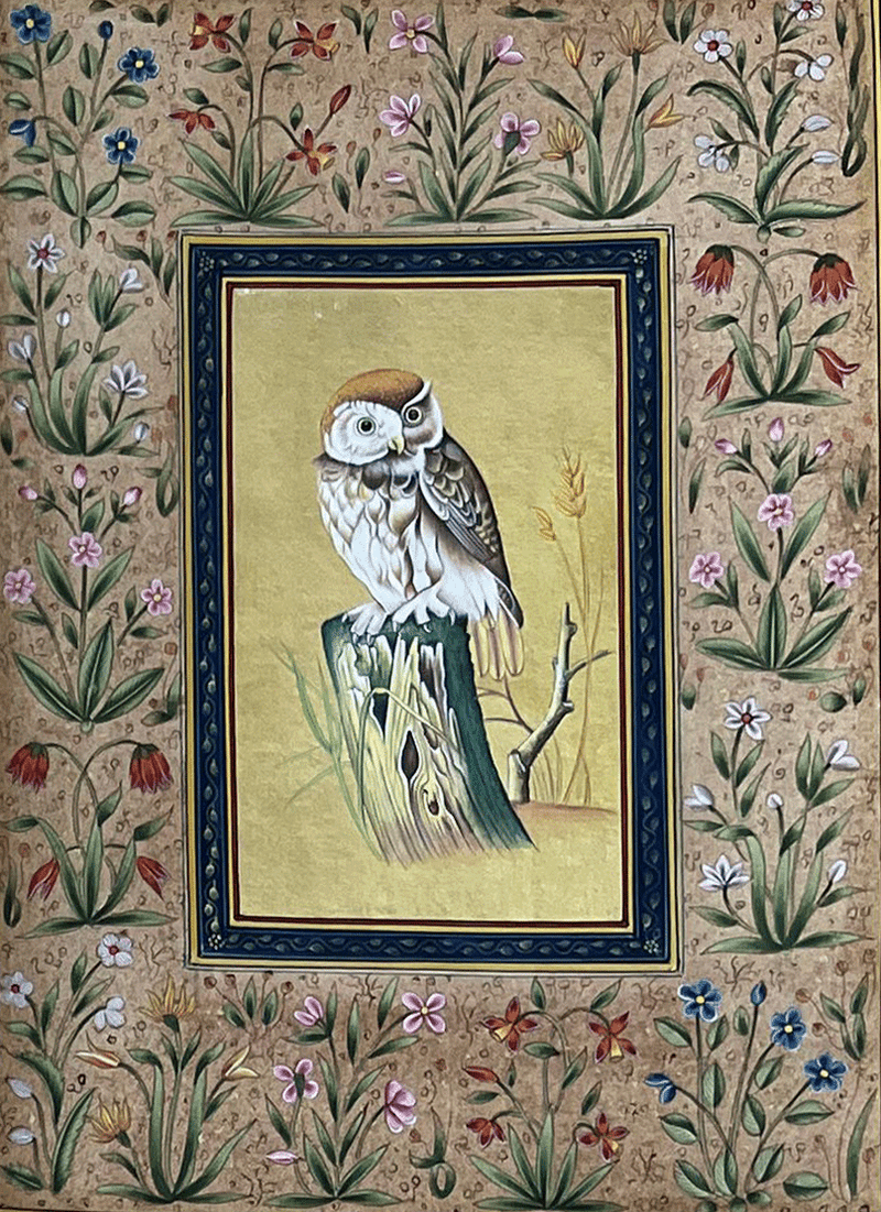 Buy The Watchful Guardian in Mughal Miniature by Mohan Prajapati