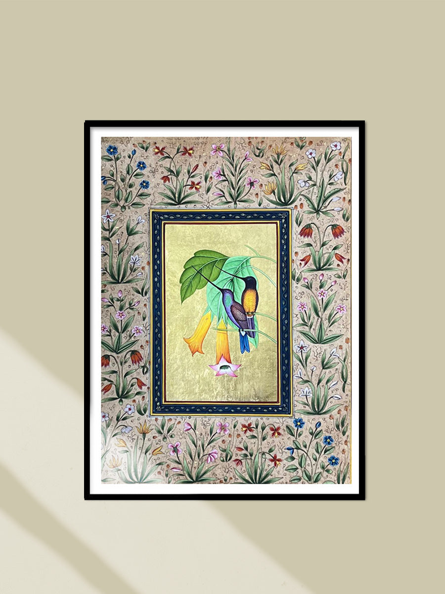 Shop Whispers Among Blossoms in Mughal Miniature