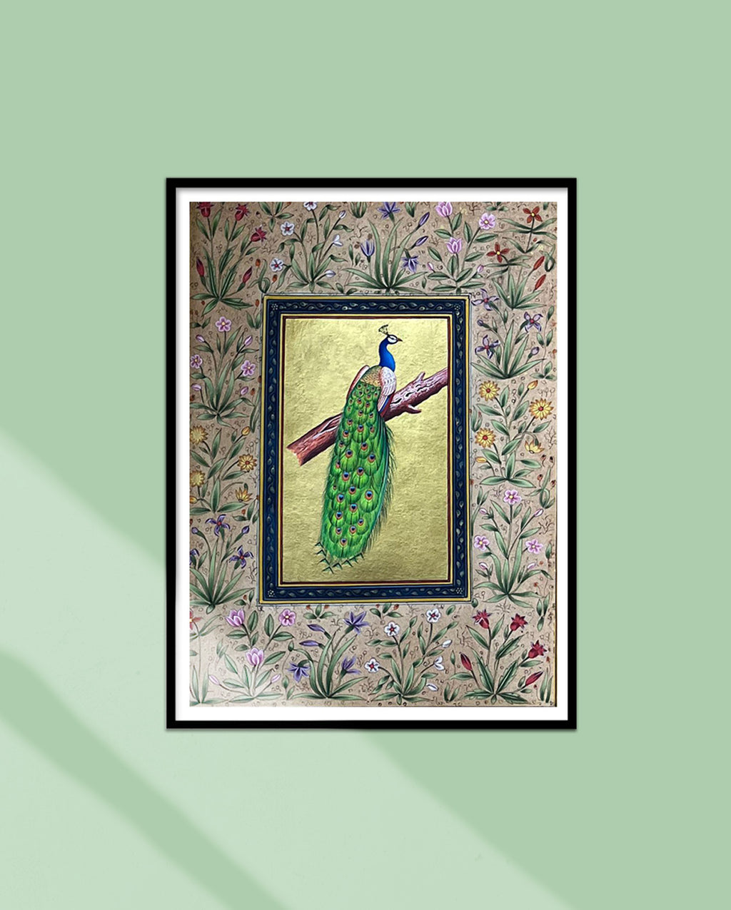 Shop The Peacock's Repose in Mughal Miniature