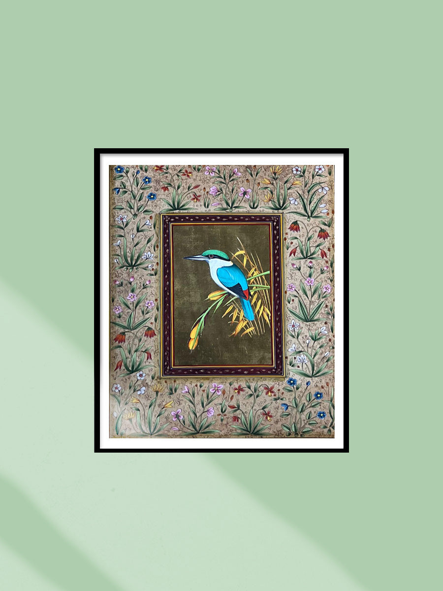 Shop The Tranquil Kingfisher in Mughal Miniature