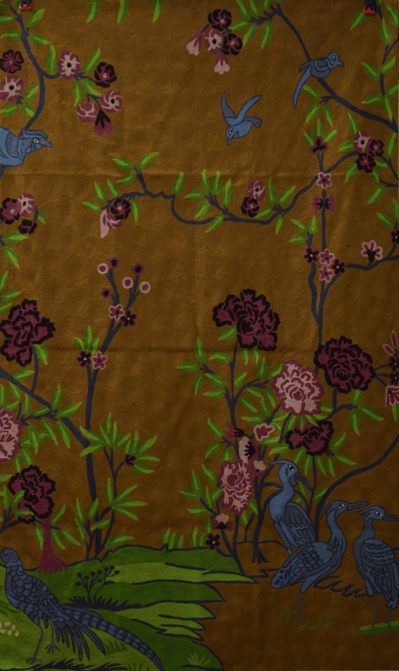 Buy Blooming flowers In Crewel Embroidery By Jahangir Bhatt