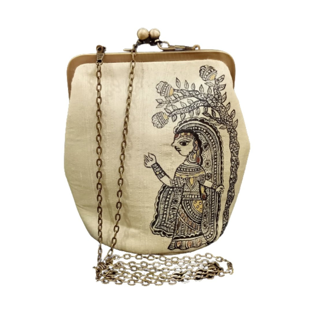 A STROLL THROUGH THE SPOKEN FOREST,CREAM SILK CLUTCH-