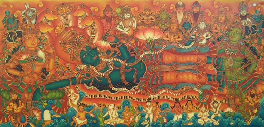 Buy Ananthasayanam, Kerala Mural Painting by V.M Jijulal