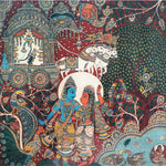 Arjun And Subhadra Kalamkari Painting by Siva Reddy