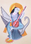 Buy Saraswati Kalighat Painting by Hasir Chitrakar