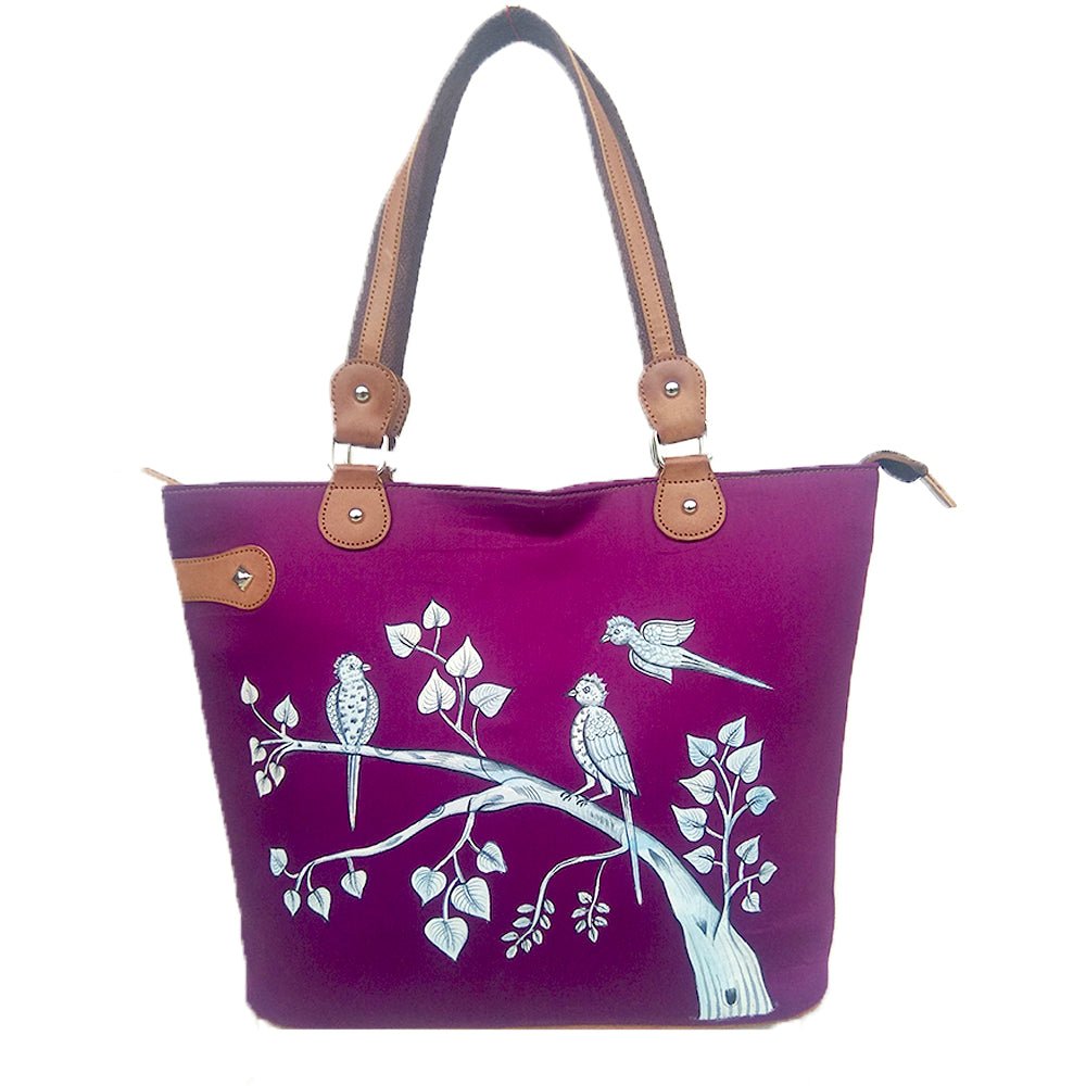 BIRDS OF A FEATHER-Vegan Fabric Laptop Bags/Totes