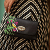 BIRDS OF A FEATHER, BLACK SADDLE BAG-