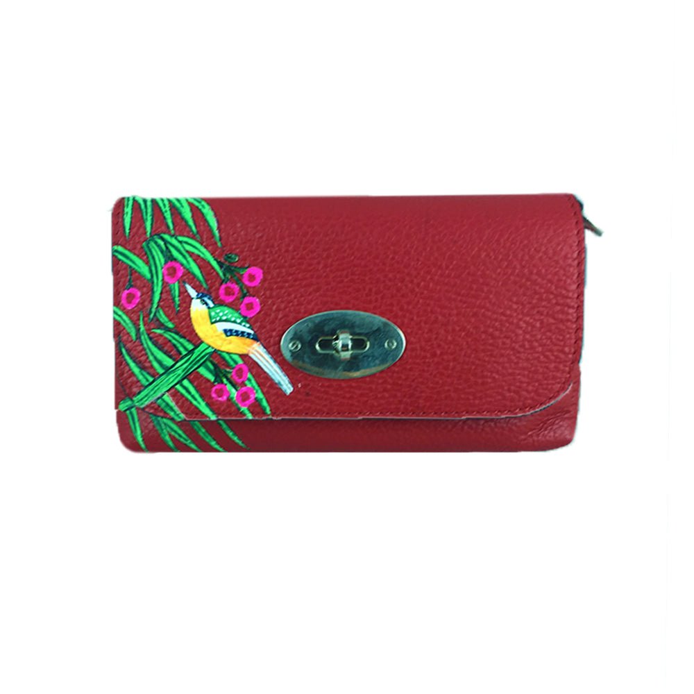 BIRDS OF A FEATHER, RED SADDLE BAG-