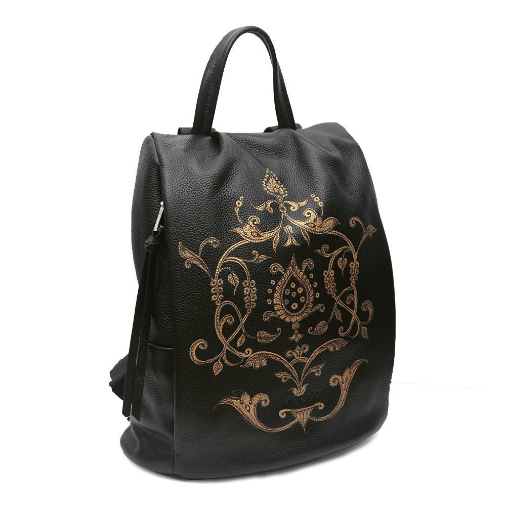 Baroque Patterns, black backpack-