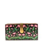 Be Like Lotus, rectangle wood clutch-Women's Wood Clutch