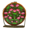 Be Like Lotus, round wood clutch-