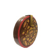 Be Like Lotus, round wood clutch-