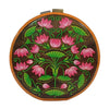 Be Like Lotus, round wood clutch-