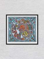 Boars and Serpent: Madhubani painting by Priti Karn