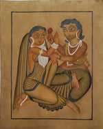 Romancing Each Other Kalighat Painting for Sale