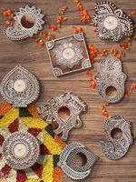 Buy Set Of 9 Tea Light for Diwali Decor 