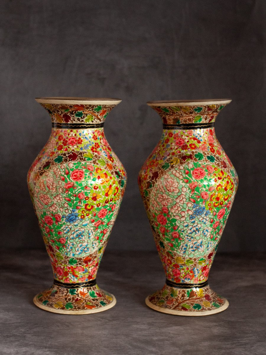 Colourful Paper Mache Vase by Riyaz