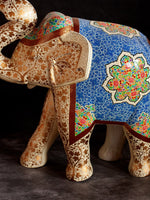 Cream Paper Mache Elephant by Riyaz