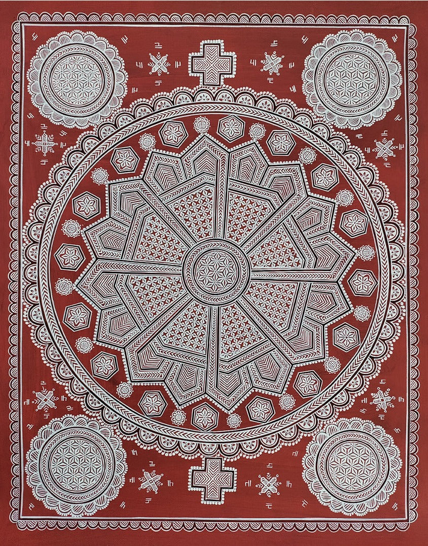 गति चक्र (speed) Mandana Painting 