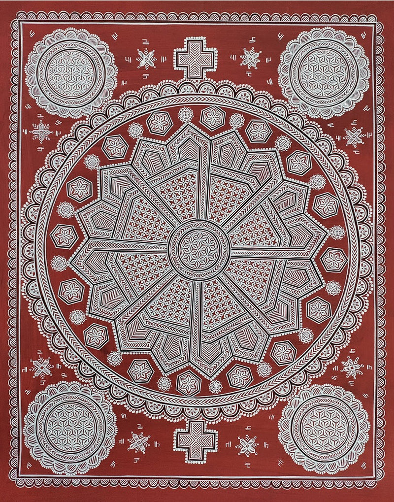 गति चक्र (speed) Mandana Painting 